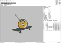 Egg Skate Embroidery File 6 sizes