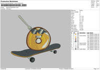 Egg Skate Embroidery File 6 sizes