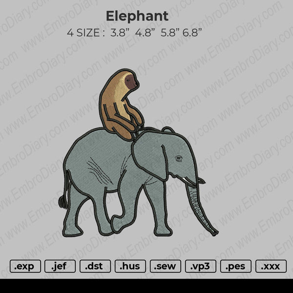 Elephant Embroidery