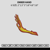 Ember Hand Embroidery File 6 sizes