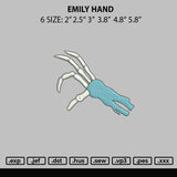Emily Hand Embroidery File 6 sizes