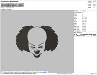 Evil Clown Embroidery