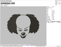 Evil Clown Embroidery