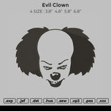 Evil Clown Embroidery
