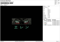 Eye Anime Embroidery File 6 sizes