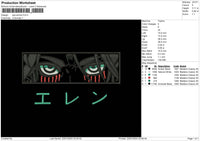 Eye Anime Embroidery File 6 sizes
