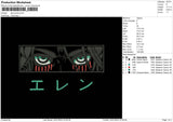 Eye Anime Embroidery File 6 sizes