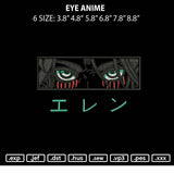 Eye Anime Embroidery File 6 sizes