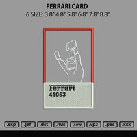 Ferrari Book Embroidery File 6 sizes