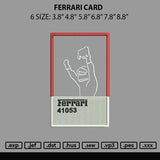 Ferrari Book Embroidery File 6 sizes