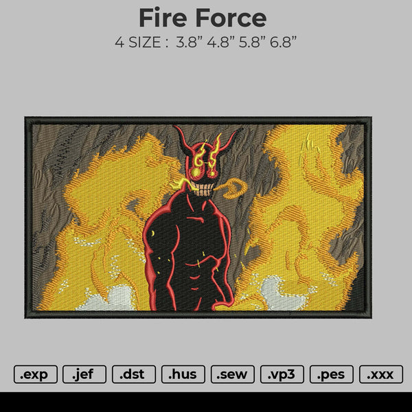 Fire Force Embroidery