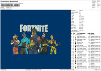FORNITE Embroidery File 5 sizes