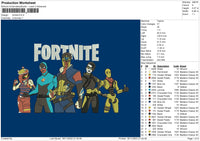 FORNITE Embroidery File 5 sizes