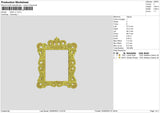 Frame V1 Embroidery File 6 sizes