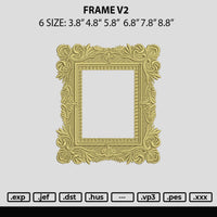 Frame V2 Embroidery File 6 sizes