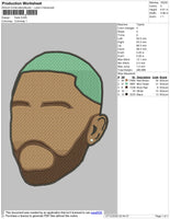 Frank Ocean Head Embroidery