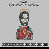Frank J Embroidery File 6 sizes