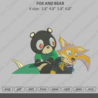 Fox And Bear Embroidery