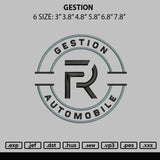 Gestion Embroidery File 6 Sizes