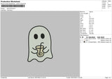 Ghost Drinking Embroidery File 6 sizes
