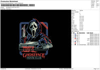 Ghostface Embroidery File 6 sizes