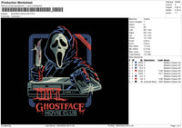Ghostface Embroidery File 6 sizes