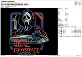 Ghostface Embroidery File 6 sizes