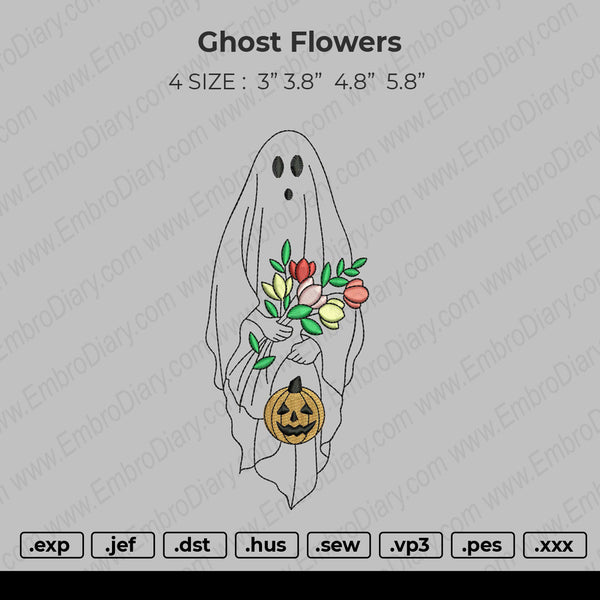 Ghost Flowers Embroidery