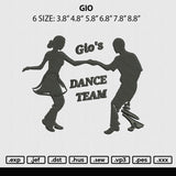 Gio Embroidery File 6 sizes