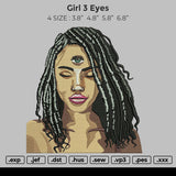 Girl 3 Eyes Embroidery
