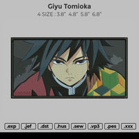 Giyu Tomioka Embroidery