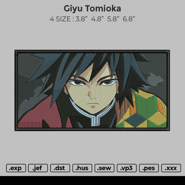 Giyu Tomioka Embroidery