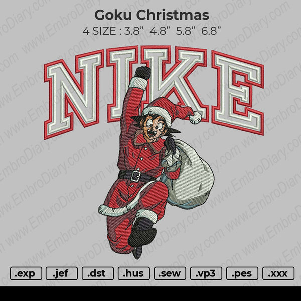 Goku Christmas Embroidery