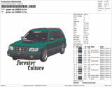 Green Car 2405 Embroidery File 6 sizes