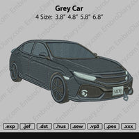 Grey Car Embroidery