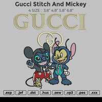 Gucci Stitch And Mickey Embroidery