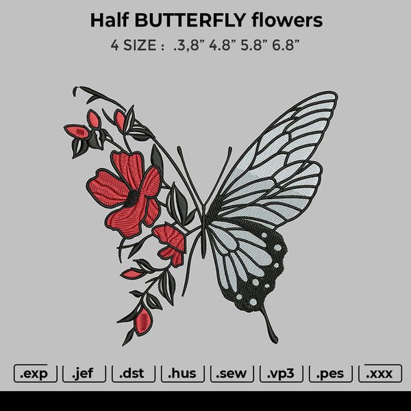 Half Butterfly Flower