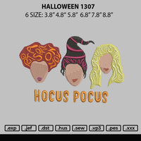 Halloween 1307 Embroidery File 6 sizes