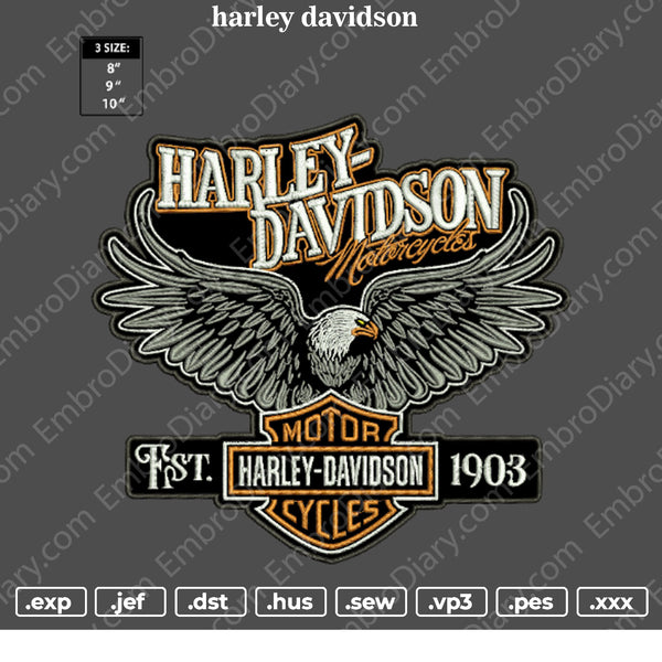 Harley Davidson Est. 1903 Embroidery