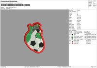 Heart Soccer Puff Embroidery File 6 sizes