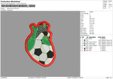 Heart Soccer Puff Embroidery File 6 sizes