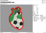 Heart Soccer Puff Embroidery File 6 sizes