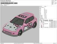 Hello Kitty Car Embroidery