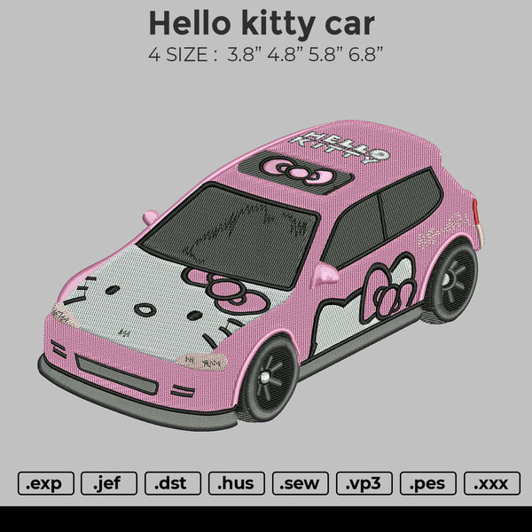 Hello Kitty Car Embroidery – embroiderystores