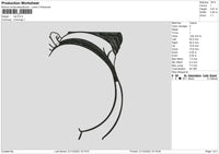 Hip Embroidery File 6 sizes