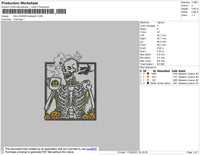Halloween Skeleton Embroidery