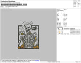 Halloween Skeleton Embroidery