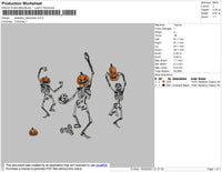 Skeleton Halloween 002 Embroidery