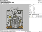 Halloween Skeleton Embroidery