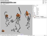 Skeleton Halloween 002 Embroidery